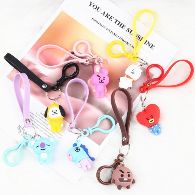 Keychain creative cute schoolbag car pendant gift