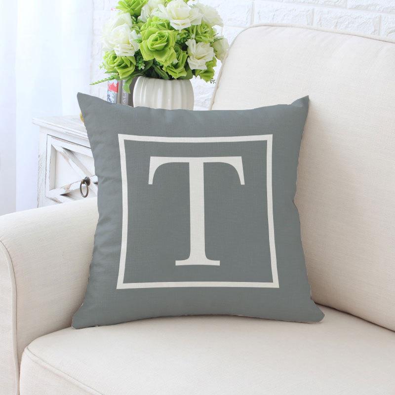 English alphabet single-sided printed pillowcase