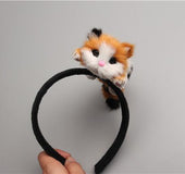 Stylish Women Girls Lovely Cat Headband Flannelette Plush Kitten HairBand Halloween Chirsmas Party Headdress Hair Accessories
