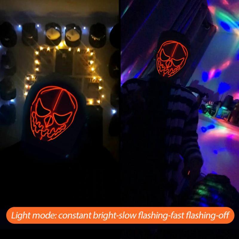 Halloween glowing mask with pumpkin head