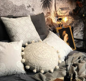 Vintage embroidered French pillow