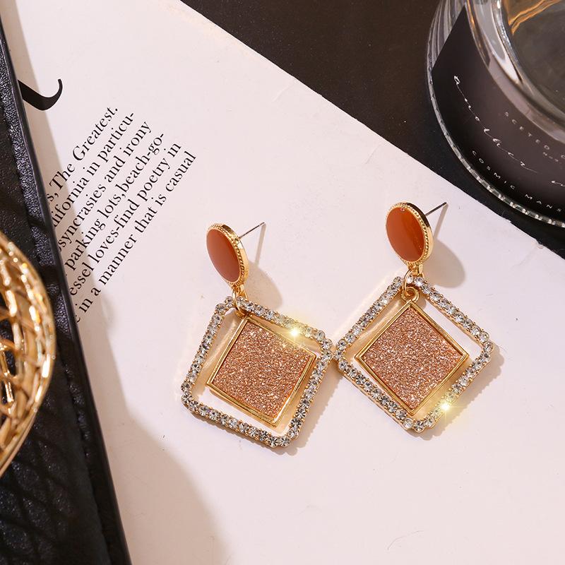 Geometric Round Marble Stud Earrings Various Models