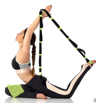 Yoga Stretch Strap Elasticity Yoga Strap with Multiple Grip Loops Hot Yoga Physical Therapy Greater Flexibility
