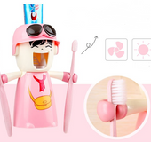 Bedroom dormitory tooth cup shelf Harley girl wash set suction cup toothbrush holder automatic toothpaste belt