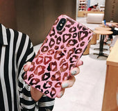 Pink Rhinestone Leopard  | IPhone