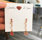 Cherry Blossom Pendant Stud Earrings