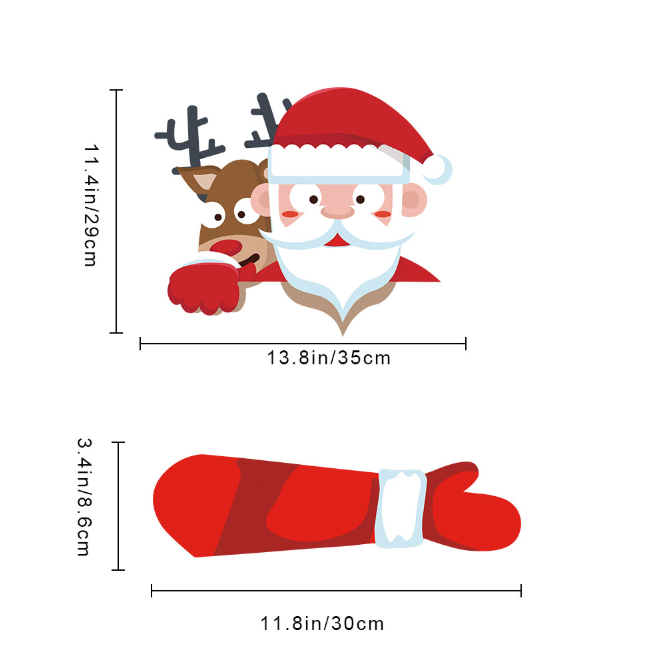 Christmas windshield stickers Santa Claus nice window stickers car wiper sticker featured gift