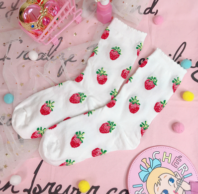 Girl strawberry dreamy beautiful girl moon socks