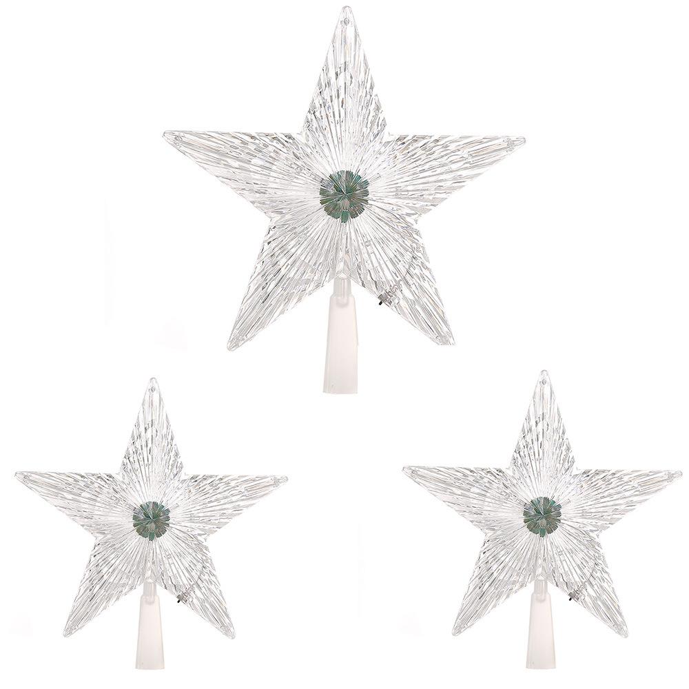 Christmas tree top five angle star LED decorating lamp