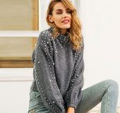 Autumn and winter  round neck loose sweater
