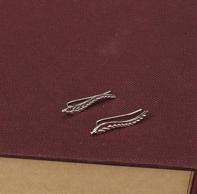 Boho Long Vintage Leaf Stud Earrings