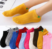 Candy color cloth solid color socks