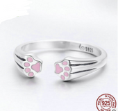 Anillo Huella Perro Plata 925