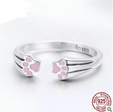 Anillo Huella Perro Plata 925