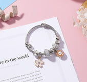 Pulsera vintage floreada