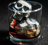 Stainless Steel Skull Ice Cube Cooling Beer Whisky Wine Cocktail Rock Cooler Stones Sipping Chillers Bar Tool