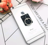 Creative new product ring buckle mobile phone universal lazy marble crystal with diamond ring buckle adhesive bracket