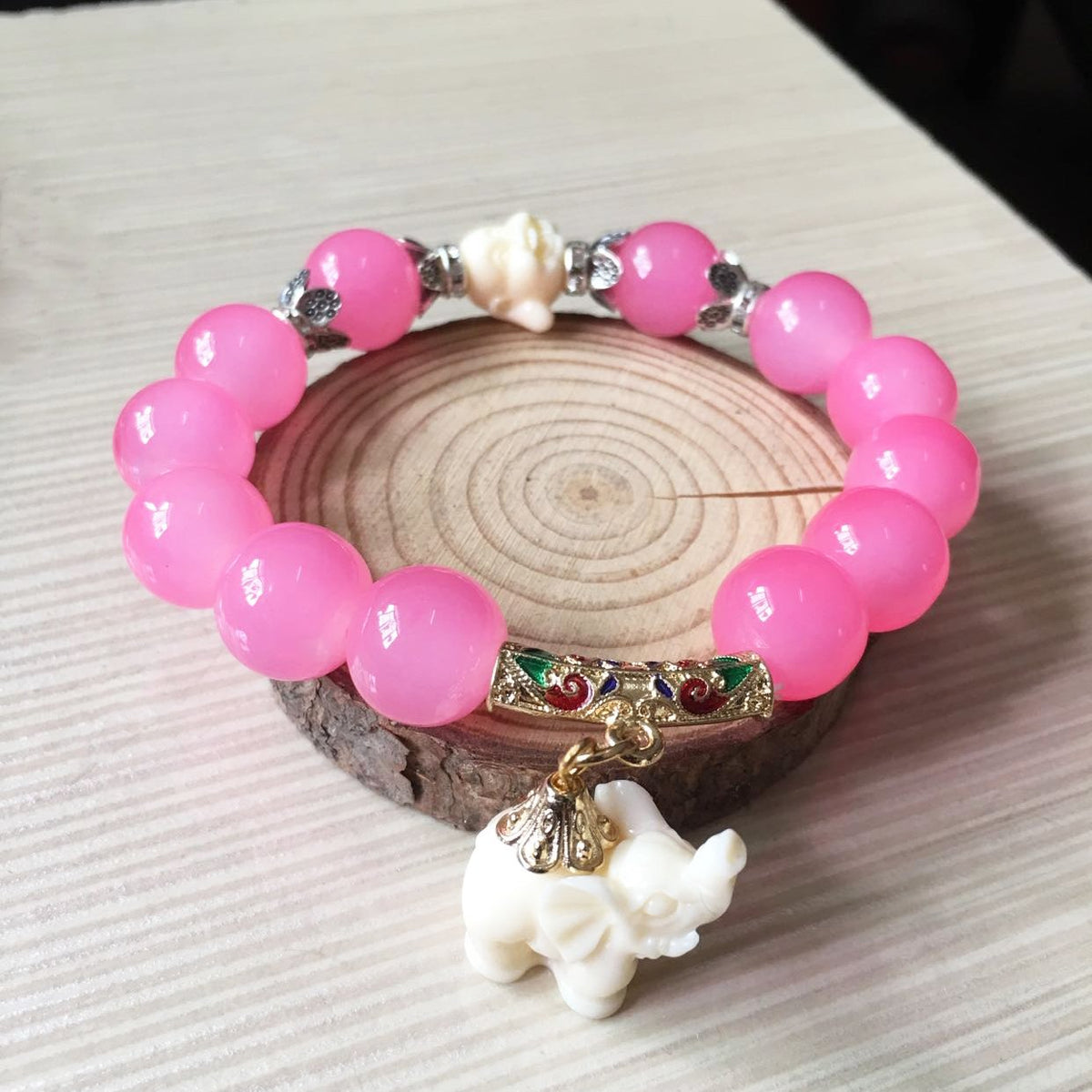 Pulsera elefante cristal