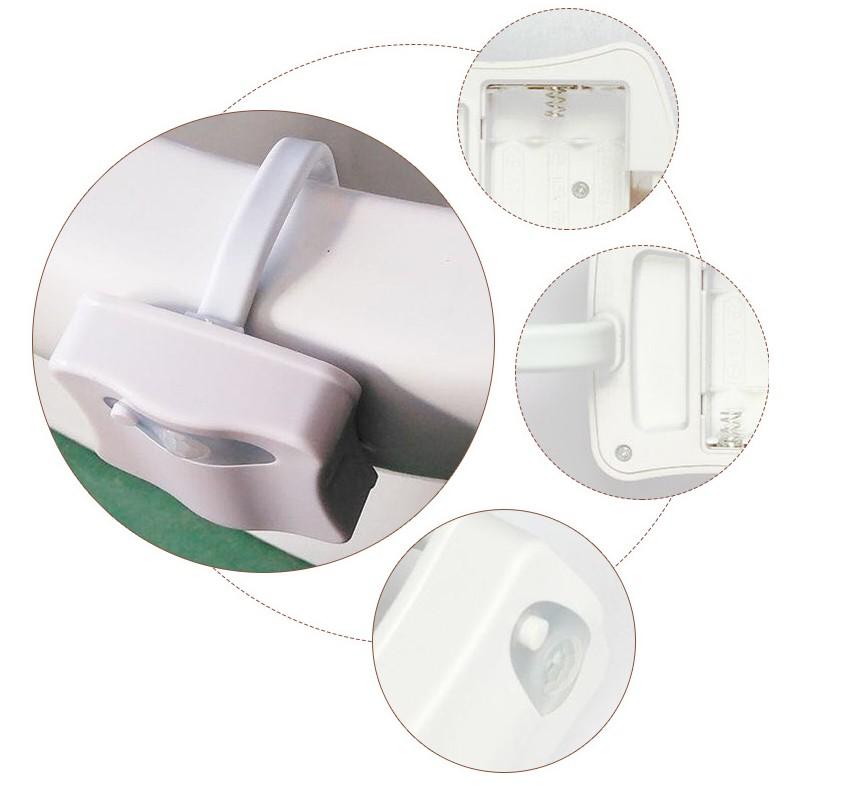 The new 8 color toilet lamp hanging human toilet cover light induction of creative gifts selling LED Nightlight
