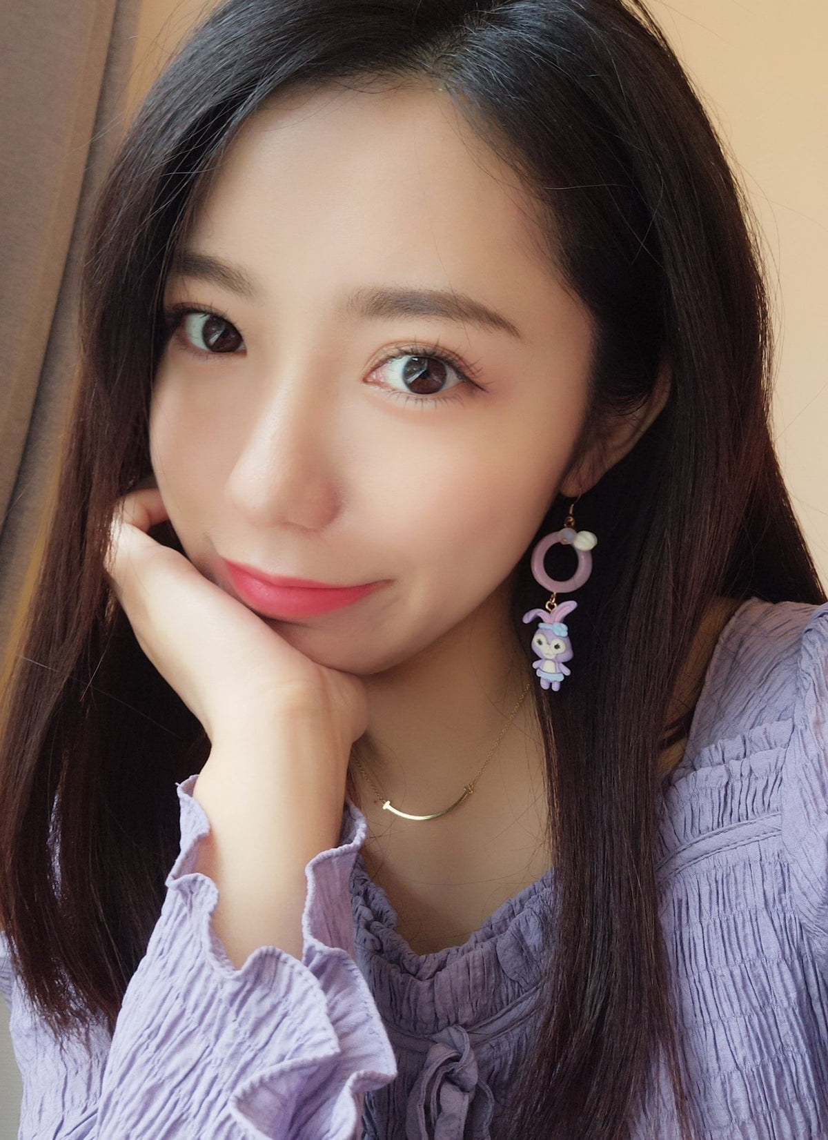 Dream Purple Creative Sweet Earrings