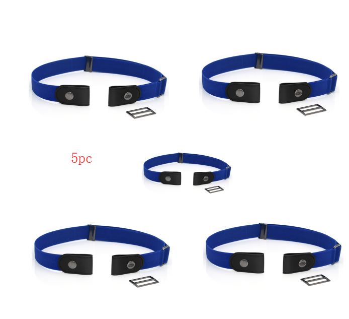Leather Slim Stretch Invisible Belt Jeans Simple Joker Men and Women Lazy Belt