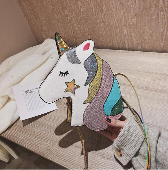2020 spring new shiny unicorn pegasus bag creative female Korean version of the girls single-shoulder satchel wholesale