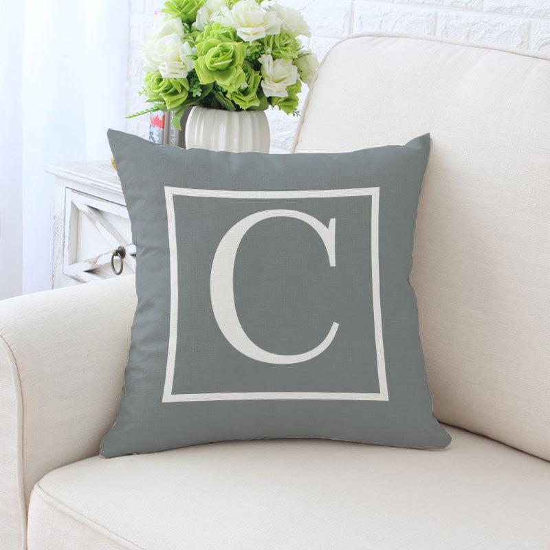 English alphabet single-sided printed pillowcase