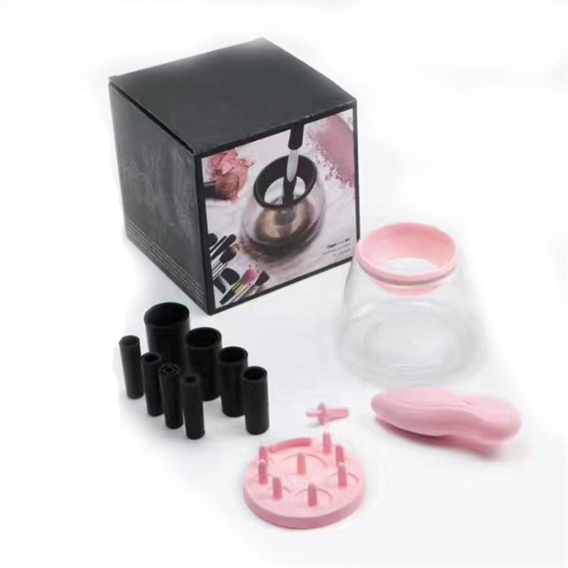 Set de limpiador de pinceles de maquillaje eléctrico