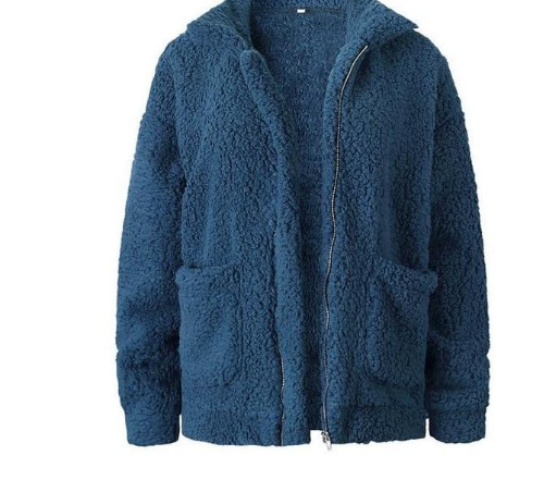 Casual coat female autumn winter new Europe and the United States imitation fur wool loose coat