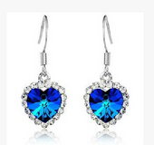 Heart Of The Sea Crystal Earrings
