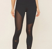 Mesh stitching yoga exercise breathable slim leggings