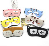 Sleeping Mask Eyepatch Eyeshade Eye Cover Cotton Creative Lovely Cartoon Cat/Fox/Dog Travel Relax Sleep Aid for Man Women MP0121