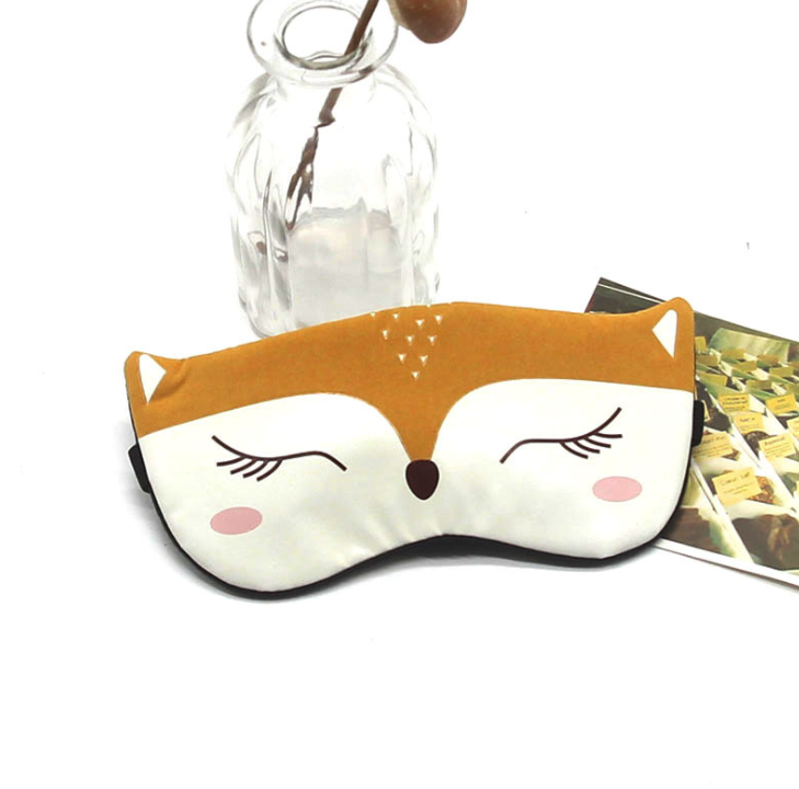 Sleeping Mask Eyepatch Eyeshade Eye Cover Cotton Creative Lovely Cartoon Cat/Fox/Dog Travel Relax Sleep Aid for Man Women MP0121