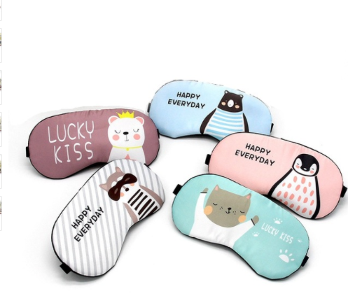 Sleeping Mask Eyepatch Eye Cover Cotton Creative Lovely Cartoon for Eye Cat/Panda/Dog Travel Relax Sleeping Aid MP0107