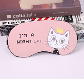 Soft Sleeping Mask Eyepatch Cat Cotton Portable Eye Mask Light Shading Creative Cartoon Travel Relax Sleeping Rest Aid MP0130