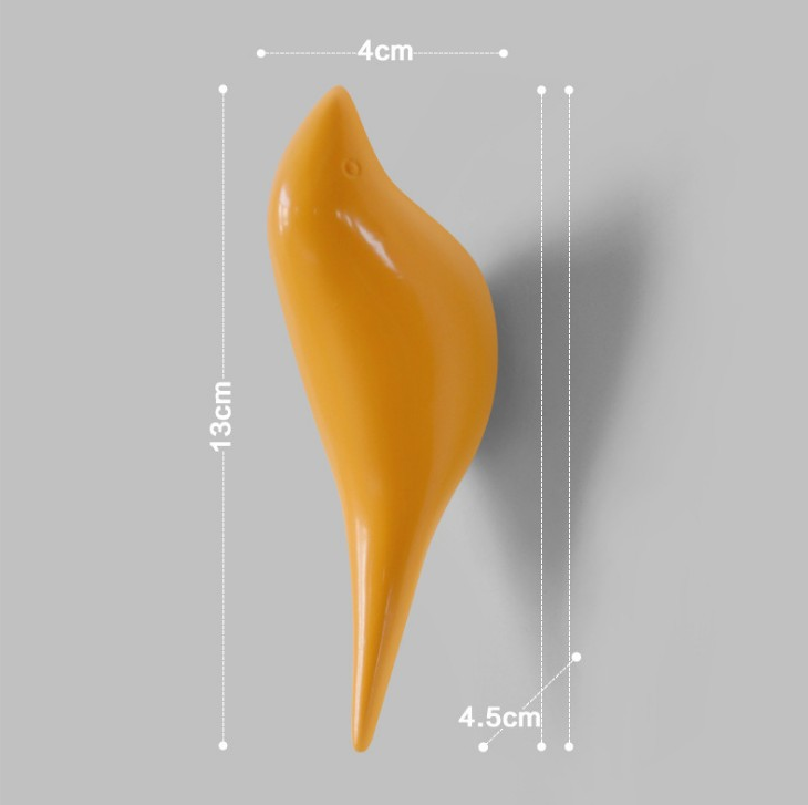 1 PCS Creative home wall bird decoration hanging hook door hanging hooks three-dimensional single