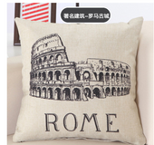 Great Buildings Print Pillow Cases London Paris New York Decorative Pillows Cotton Linen Home Decor Square Throw Pillows Cover