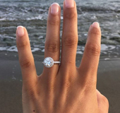 Heart and arrow round ring