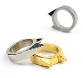 Outdoor EDC kit body guard ring cat ear ring single finger button broken window for men and women self-defense weapons