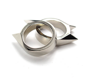 Outdoor EDC kit body guard ring cat ear ring single finger button broken window for men and women self-defense weapons