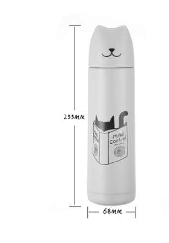 Cartoon cute 304 stainless steel mug with 500ml couple drinking cup
