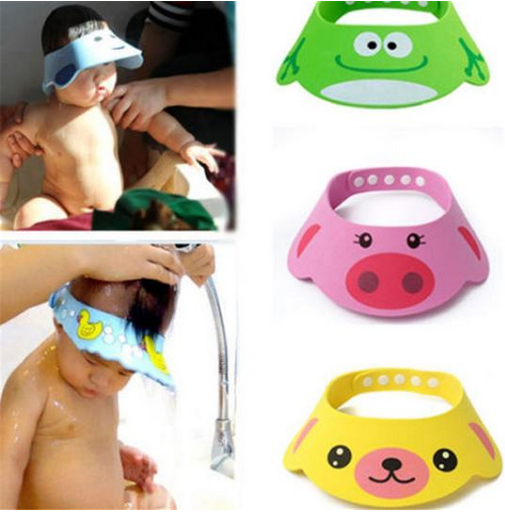 Sombrero de ducha de bebé ajustable para niños y niñas