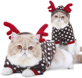 Cat clothes christmas elk makeover