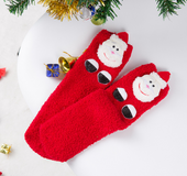 Christmas Tree Fuzzy Plush Socks