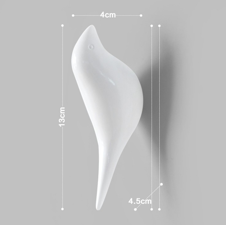 1 PCS Creative home wall bird decoration hanging hook door hanging hooks three-dimensional single