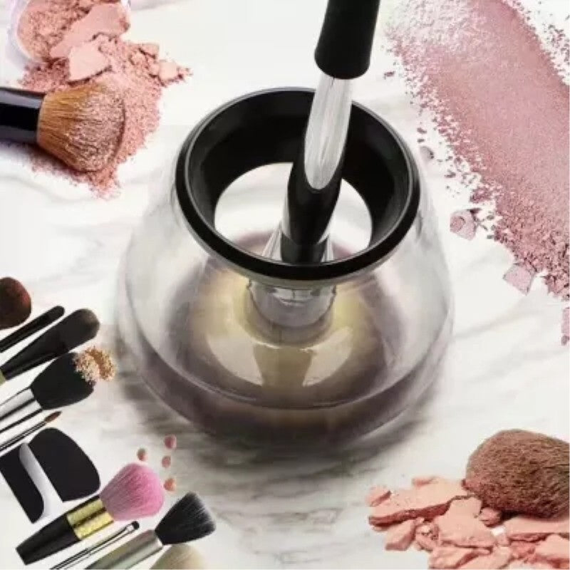 Set de limpiador de pinceles de maquillaje eléctrico