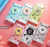 Creative donut winding music subwoofer mobile phone diy big computer headset wired girl male sports gift