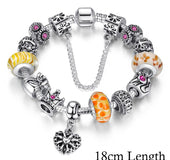 Pulsera de cuentas con corona de reina