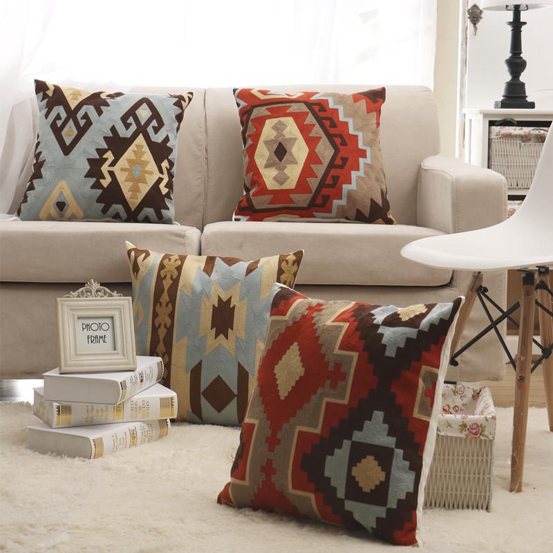 Cotton embroidered pillowcase