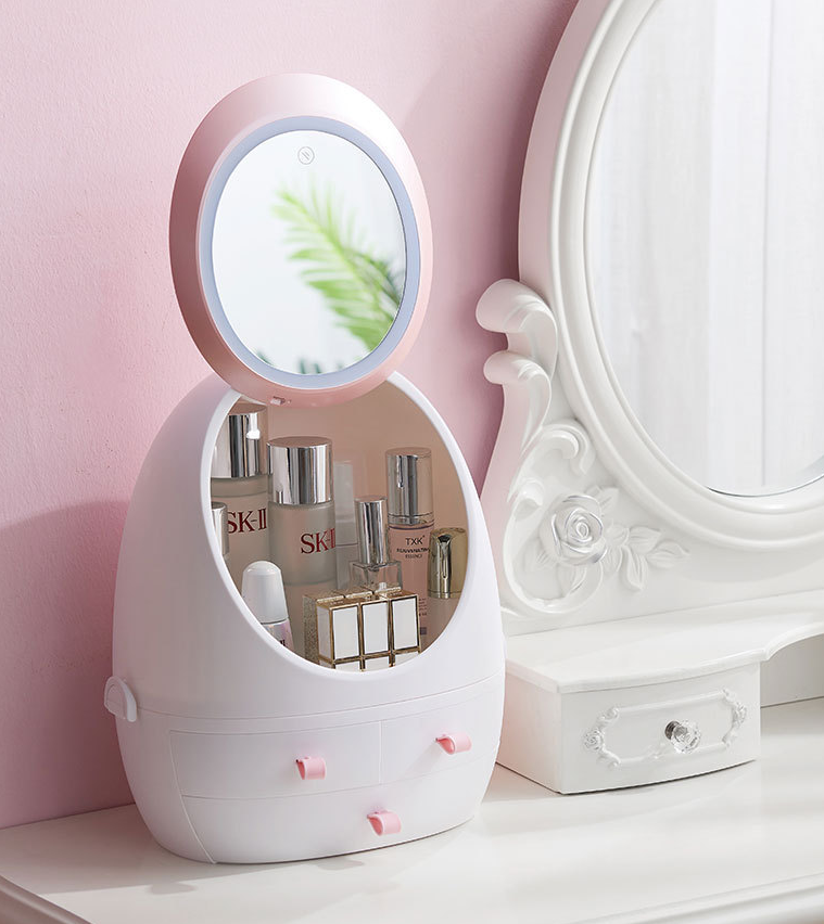 Espejo de maquillaje LED
